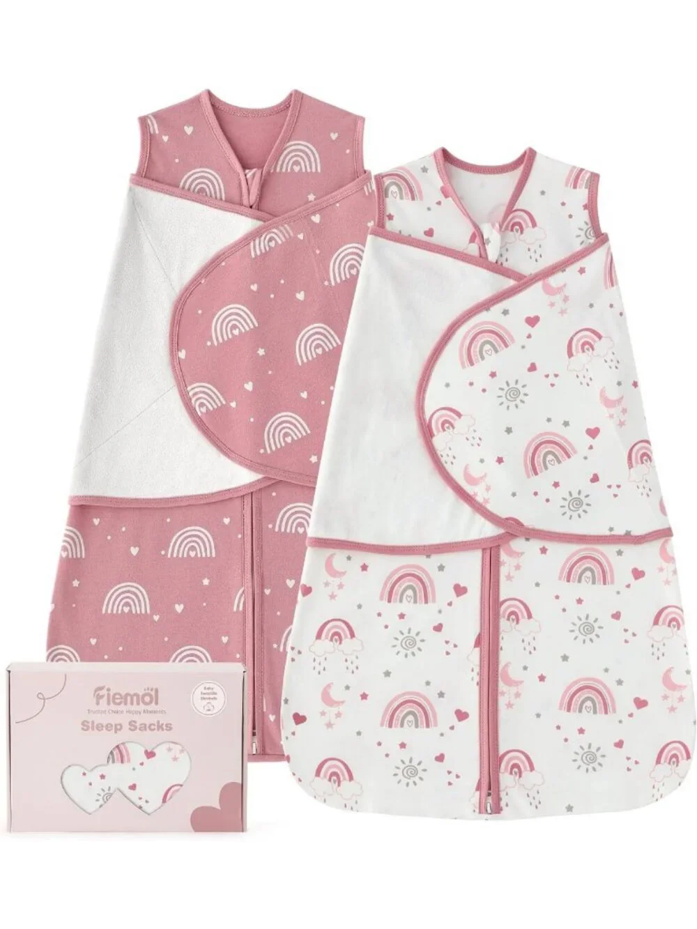 Cozy Cotton Baby Swaddle Sleep Sack 3-6 Months | Soft Newborn Swaddles